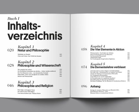 Innhaltsverzeichnis des Buchs: Die Magie der Vier Elemente im Tarotspiel der Renaissance