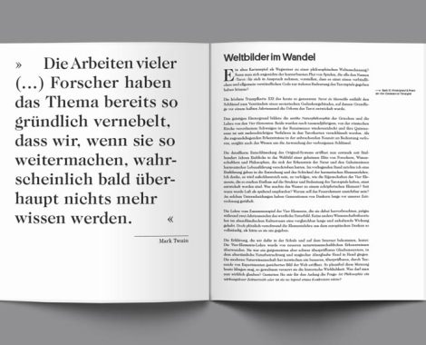 Ausschnitt aus dem Buch Mockup Die Magie der Vier Elemente im Tarotspiel der Renaissance Hardcover, Zitat Mark Twain und Weltbilder im Wandel