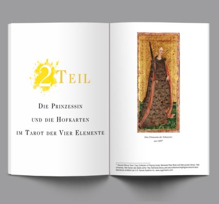Beispiel Kapitelanfang 2 Die Prinzessin und die Hofkarten im Tarot der vier Elemente, Ausschnitt aus dem Buch Der Tarot der Vier Elemente - Erfolgreich Kartenlegen